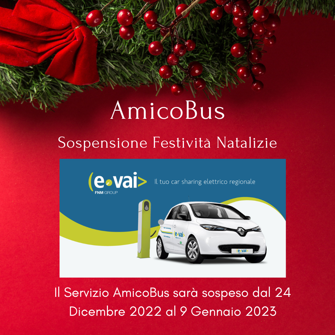 AmicoBus – sospensione festività natalizie